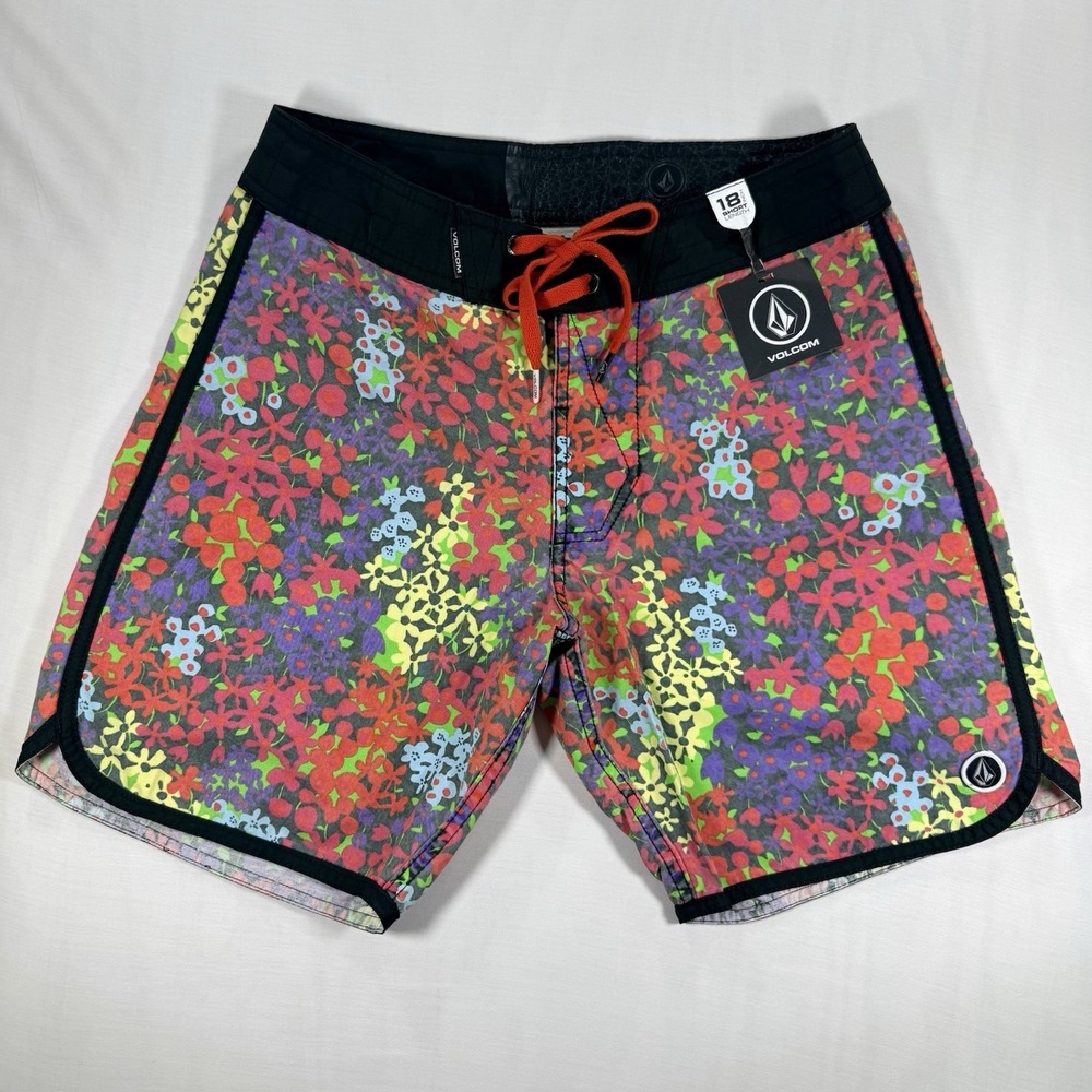 Volcom Flower Pot Board Shorts Mens 28 Multicolor Floral 18in A0821414 NWT